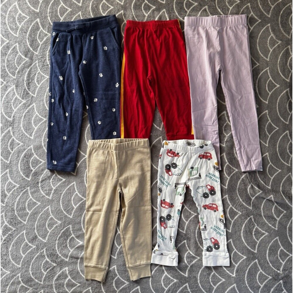 Zara Carter's Honest Red Pink Navy Blue White Bottoms Sweatpants Bundle 24M-4T